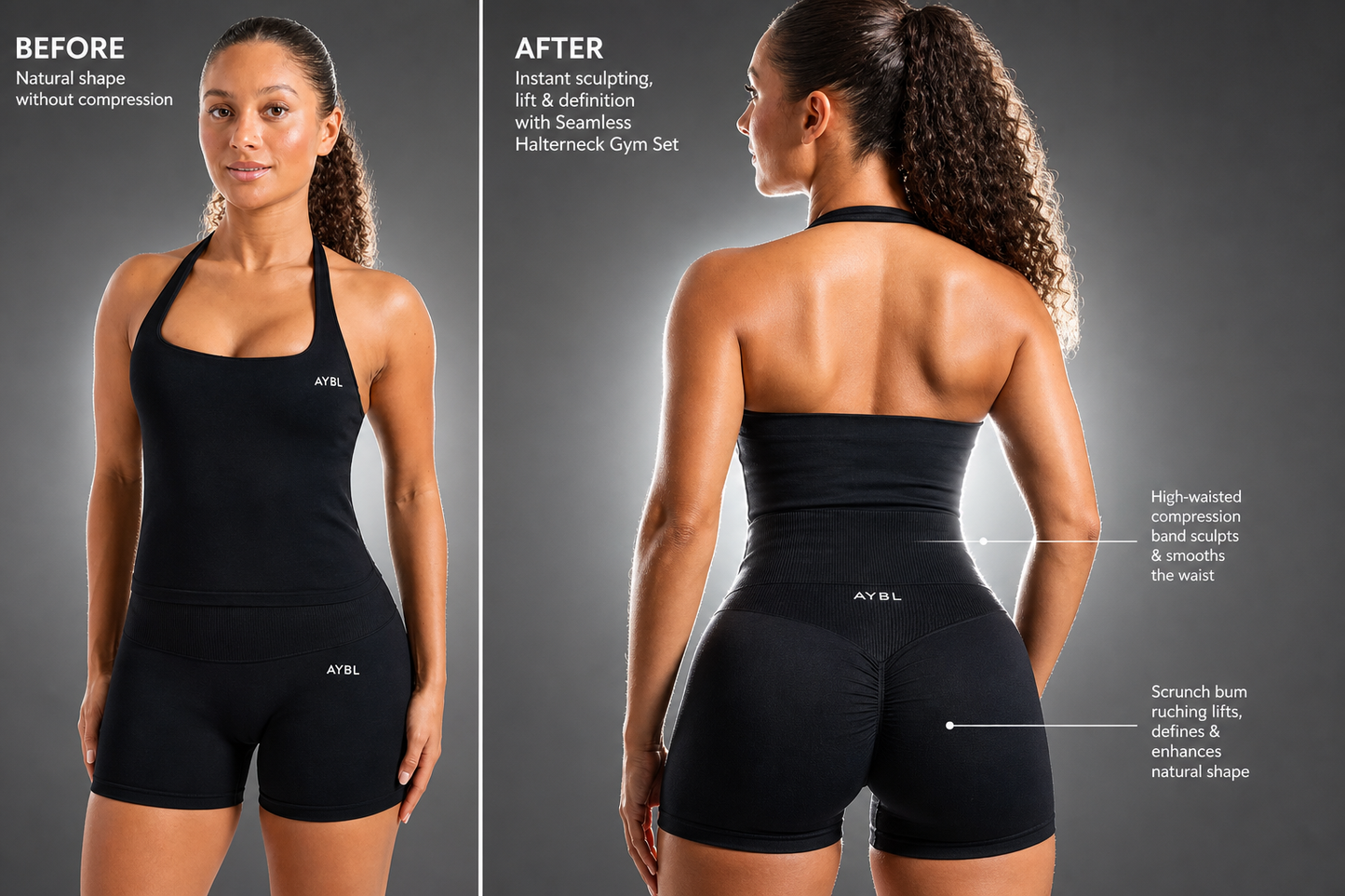 Seamless Halterneck Gym Set